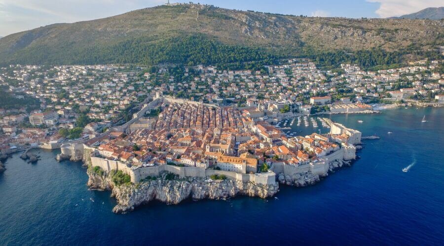Old Town Dubrovnik aerial photo